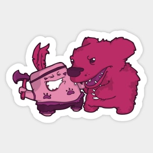 Indian vs Bear Sticker